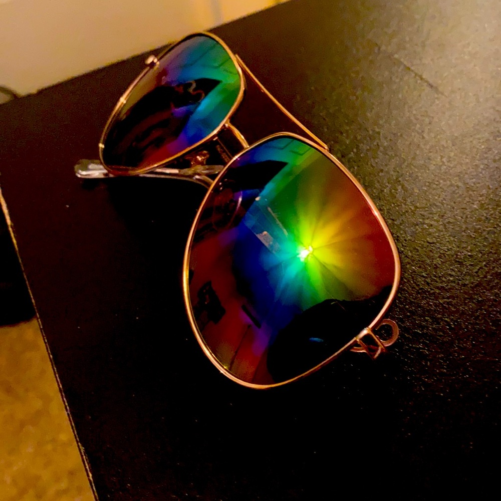 Mickey Mouse rainbow aviator sunglasses